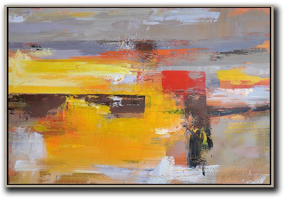 Horizontal Palette Knife Contemporary Art - Cheap Custom Canvas Prints Extra Large